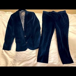 Appaman Fine Tailoring Boy Suit Sz 10 Blue Velvet Good condition